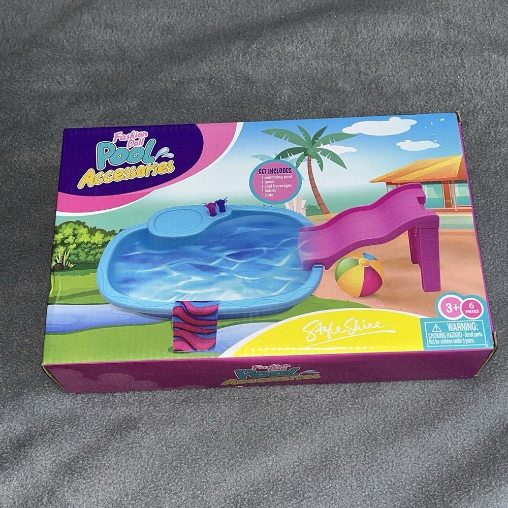 Fashion Doll Pool Slide & Accessories NIB